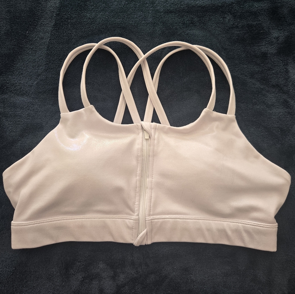 CNC Iridiscent Women's White Strappy Bra